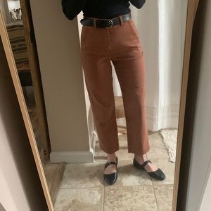 Everlane Straight Leg Crop Cocoa Brown